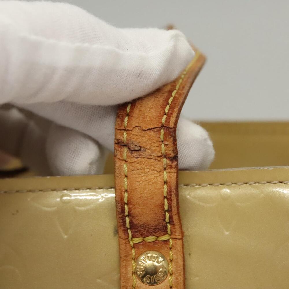 LOUIS VUITTON Monogram Vernis Reade PM Hand Bag Beige M91334 - Picture 9 of 16